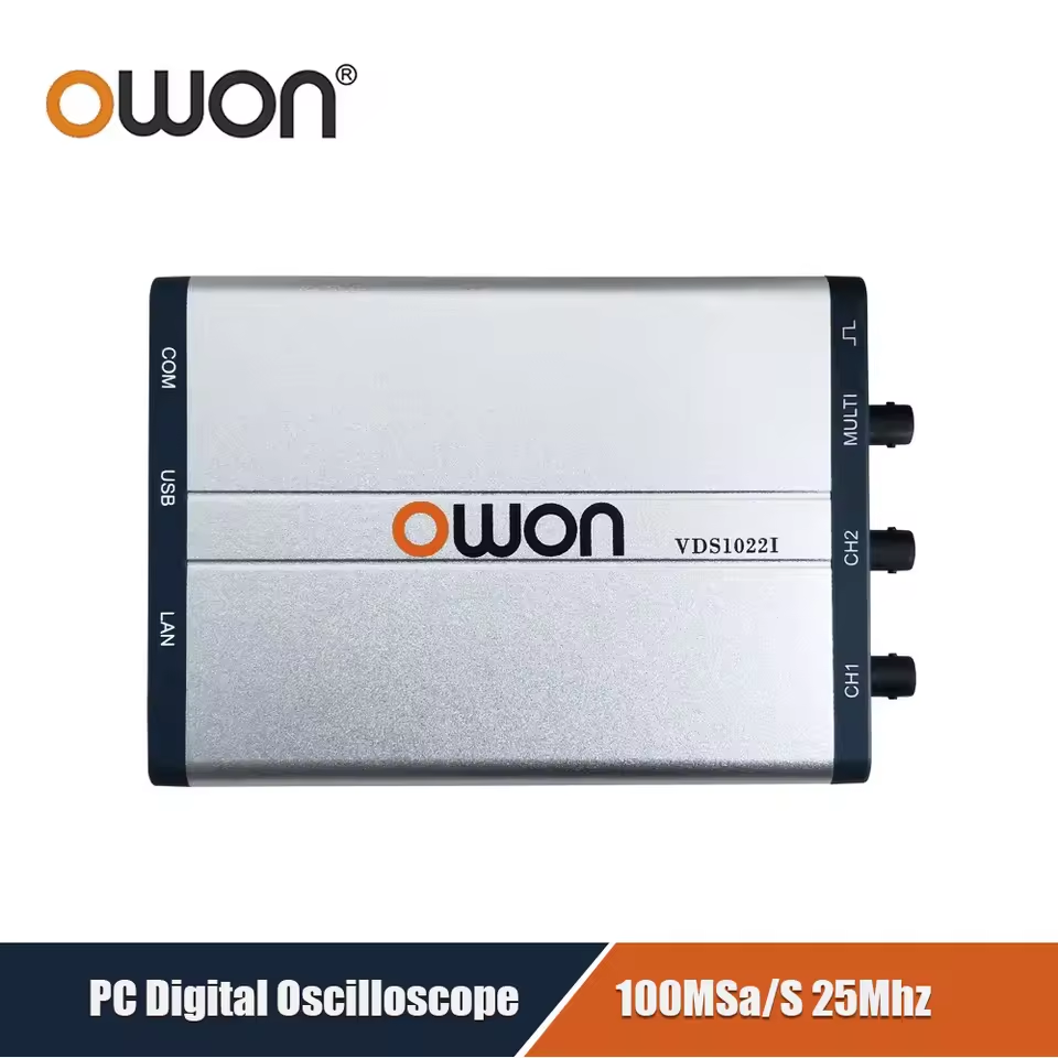 Digital Storage Oscilloscope 100Mhz - OWON VDS1022/I バーチャルPCオシロスコープ | 25MHz デュアルチャンネル