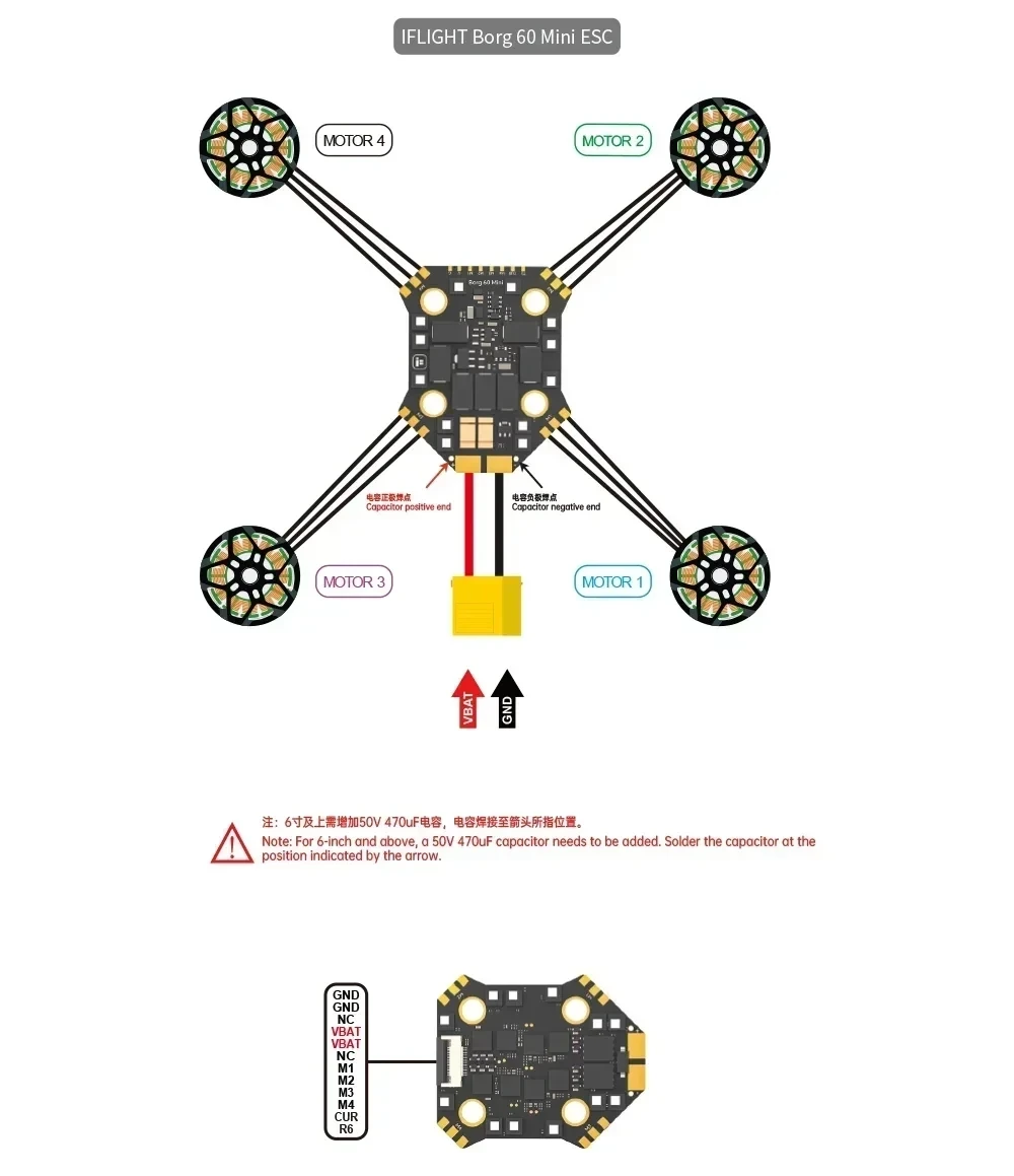 Fpv Flight Controller F7 Stack 60A - Iflight Borg F7 Mini Stack（Borg F7