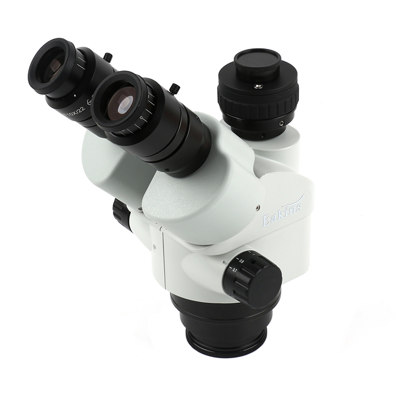 Stereo Trinocular Microscope Pcb - 7x-45x 産業用三眼実体顕微鏡ズームヘッド調整可能な WF10/22mm 接眼レンズ時計検査電話 PCB はんだ付け用