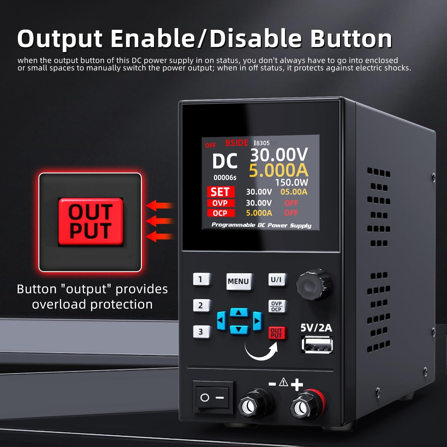 Bside DC実験室安定化電源、プログラム可能、調整可能な - Programmable Dc Power Supply 30V 10A のレビューと価格