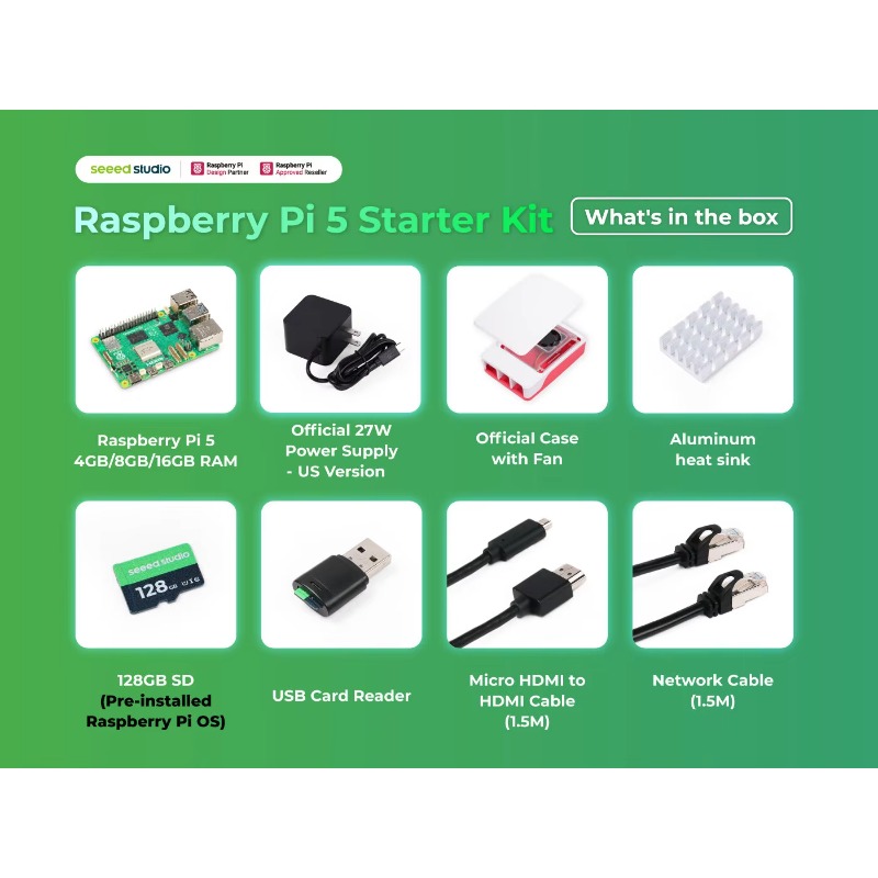 5スターターキット - 4GB/8GB/16GB RAM、1 - Raspberry Pi 5 8Gb Kit のレビューと価格