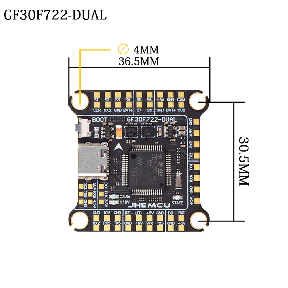 Jhemcu F7 スタック F722 デュアル フライト  - Fpv Flight Controller F7 Stack 60A のレビューと価格