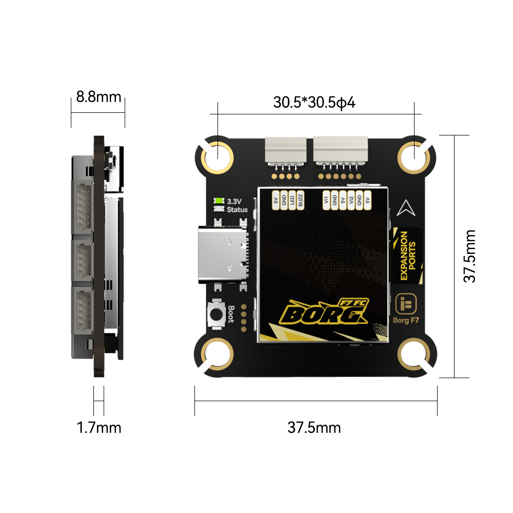 IFlight Borg F7 + Borg 60 ESC  - Fpv Flight Controller F7 Stack 60A のレビューと価格